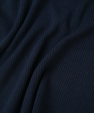 earth music&ecology リボンギャザーオフショルニットプルオーバー Navy