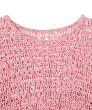 earth music&ecology メッシュニットプルオーバー Pink