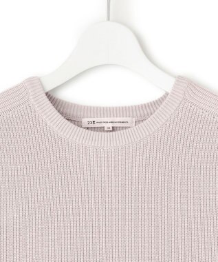 23区 L 【洗える】コットンギマ ニット ベスト ライトグレー系