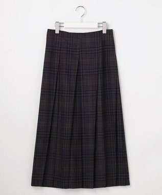 J.PRESS LADIES 【WEB限定カラーあり】T/W ミルドチェック＆千鳥 プリーツ スカート 【WEB限定】グレーチェック系