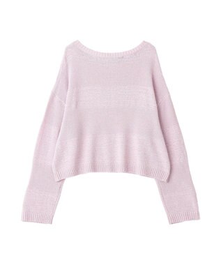 YECCA VECCA テープヤーンルーズニットプルオーバー Pink