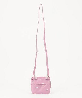 ANY KIDS 刺繍移動ポケットポシェット ピンク×リボン