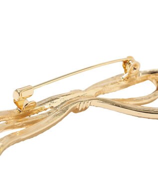 YECCA VECCA ノットリボンブローチ Gold