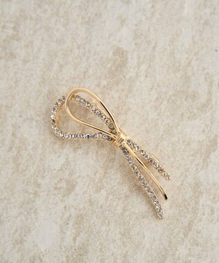 YECCA VECCA ノットリボンブローチ Gold