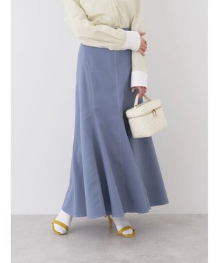 earth music&ecology 配色ステッチパネルフレアスカート