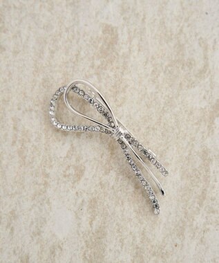 YECCA VECCA ノットリボンブローチ Silver