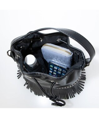 UNBILLION カシュカシュ cachecache / ボールチェーンポイントタッセルドロストショルダー ブラック