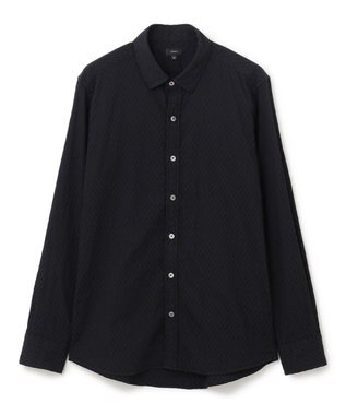 JOSEPH HOMME アロージャガードストレッチ　レギュラーカラーシャツ ブラック系