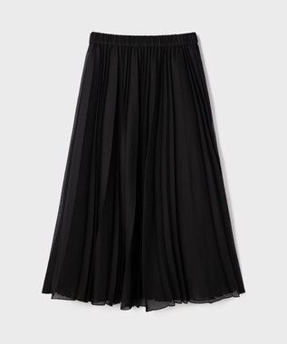 GRACE CONTINENTAL メッシュプリーツスカート ブラック