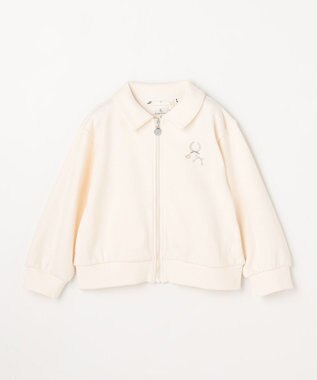組曲 KIDS 【110-140㎝】ラウンドカラージップアップパーカー バニラ