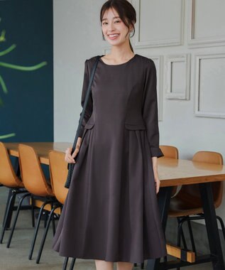 Tiaclasse 【XSサイズ追加・新色追加】サイドフラップワンピース チャコールグレー