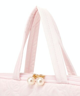 Maison de FLEUR リボン柄キルティングPCケース Pink