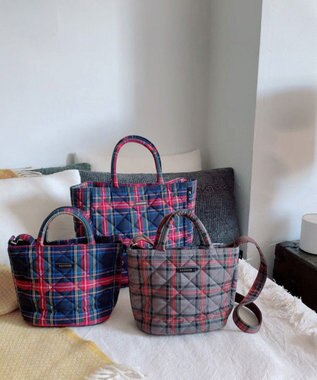 ROOTOTE 1211【ミニトート】EU.ベビールー.チェックキルト-B 01：ブラウン