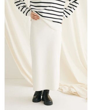 CRAFT STANDARD BOUTIQUE シェニールヤーンニットスカート Ivory