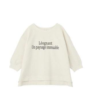 Green Parks 七分袖ロゴ裏毛プルオーバー Off White