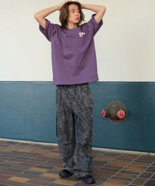 WEGO 【ユニセックス着用ITEM】別注VISIONボックスロゴゴーストスケーターT（SS） パープル