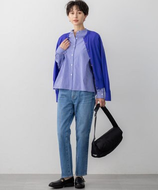 23区 S 【洗える】サステナブルウール ベーシック カーディガン ブルー系