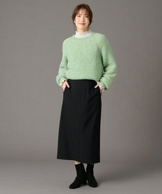 ANY カーリーファンシーニット グリーン