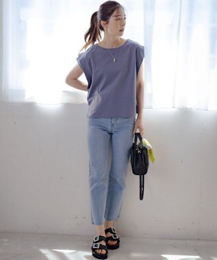 組曲 ミッドデニム パンツ ブリーチインディゴ系