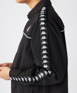 OP／FILA 【Kappa】バンダテープ ウーブンシャツジャケット ブラック