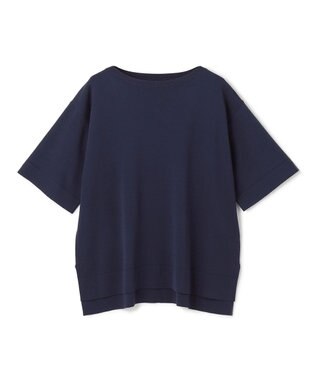 UNFILO L スゴ機能美 ハーフスリーブ ニット [WEB限定]ネイビー