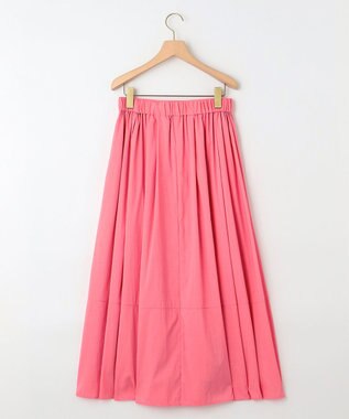 組曲 【洗える・後ろゴム】ナイロンリヨセルタフタ フレアスカート ピンク系