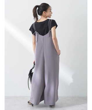 earth music&ecology リボンコンビネゾン Gray