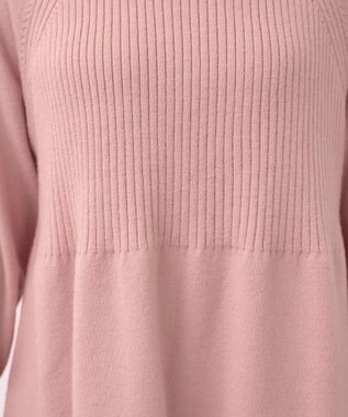 Tiaclasse 【新色追加・洗える】ミドルリブニットチュニック ピンク
