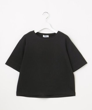 J.PRESS LADIES L 【洗える】フライスジャージー カットソー ブラック系