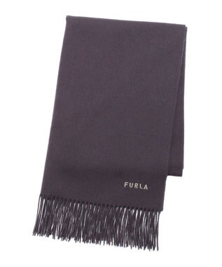 MOONBAT 【WEB限定】FURLA ウール100％ 大判プレーンストールマフラー/幅60cm チャコールグレー