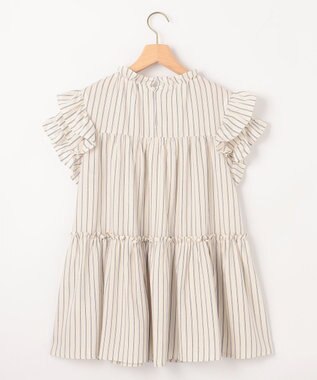 組曲 【WEB限定】ナイロンレーヨン チュニック ブラウス エクリュベース系1