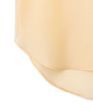 UNFILO シアー ラウンドテールブラウス ライトイエロー