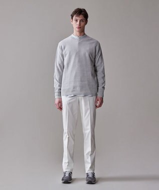 J.PRESS MEN ギマコットンクルーニット ライトグレー系