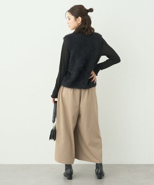 earth music&ecology シャギーベスト Black