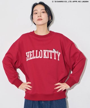 ANY 【ハローキティ×ANY】ロゴスウェット レッド