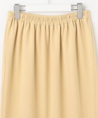 Feroux ソフトツイルナロースリット スカート イエロー系