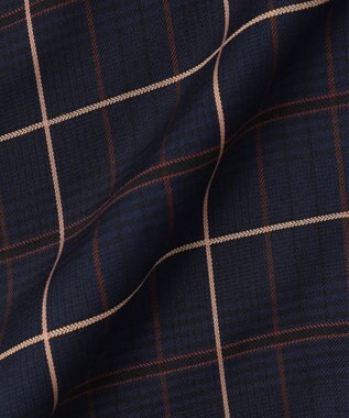 J.PRESS LADIES L サイロチェック ストライプ ワンピース ネイビーチェック系