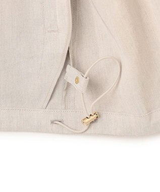 23区 リネンレーヨンストレッチ ノーカラー ブルゾン ベージュ系