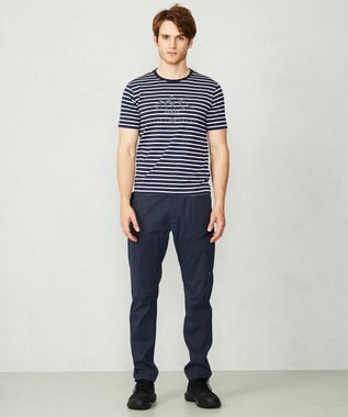 JOSEPH ABBOUD MOUNTAIN 【UNISEX】ギザンティ天竺ボーダー Tシャツ ネイビー系2