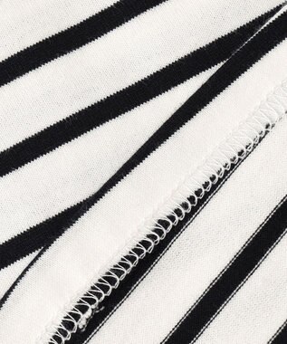 ANY KIDS 【チェリーベリーシリーズ】刺繍 ブラウス ホワイト×ブラックボーダー