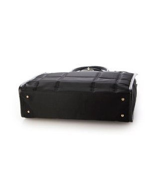 UNBILLION 【テレビ ドラマ着用アイテム】ペルケ perche / ナイロンキルト×クロコ型押し牛革A42wayトートバッグ ブラック