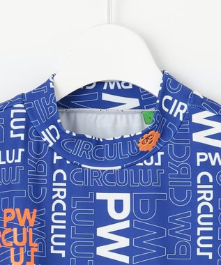 PW CIRCULUS 【UVカット / 吸水速乾 / 伸縮性抜群】【WOMEN】PWロゴ柄モック サックスブルー系5