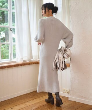 WEGO 【WEB限定/2025年秋冬新作】ニットワンピース グレー