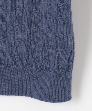 J.PRESS LADIES 【洗える】KNIT BASIC ミディ丈 カーディガン ダルブルー系