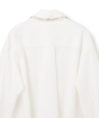 GRACE CONTINENTAL ビジューカラーシャツ ホワイト