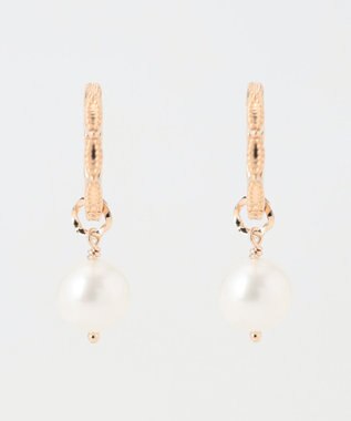 TOCCA 【WEB限定】DAISY PETAL HOOP PIERCED EARRINGS K10ゴールド 淡水パール 2WAYピアス ピンクゴールド系