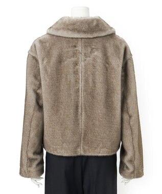 23区 L 【GOLD LABEL】ECOPEL フォギーカラー ファーブルゾン ライトグレー系