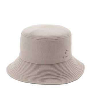 MOONBAT 【洗える】FURLA(フルラ) 中つば平天ハット UV 日本製 モカブラウン