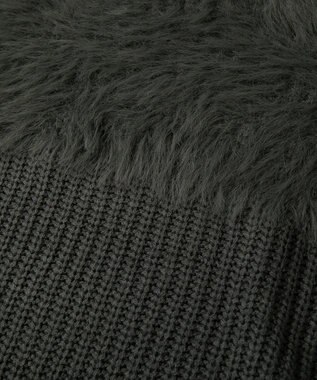 Green Parks ・Ｐｅｔｉｔ　Ｆｌｅｕｒ　シャギーキリカエニット Charcoal Gray