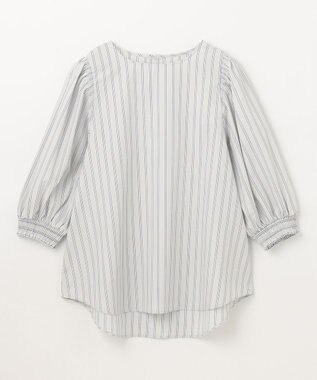 ANY 【UVカット/抗菌防臭/速乾/手洗い可】エニィファンクション ボリュームスリーブシャツ ブルーストライプ